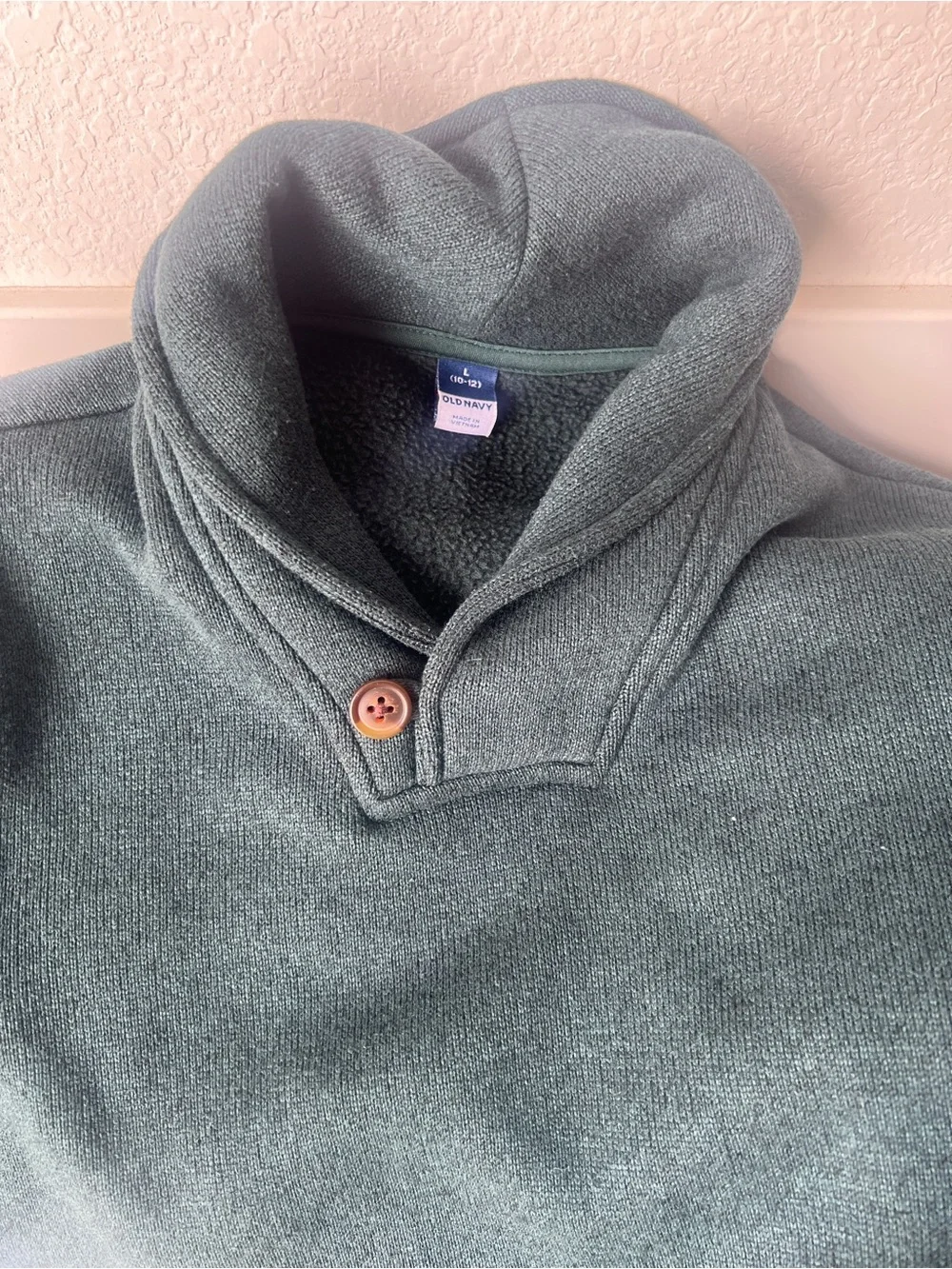 Like New Old Navy Kids Forest Green V-Neck Pullover